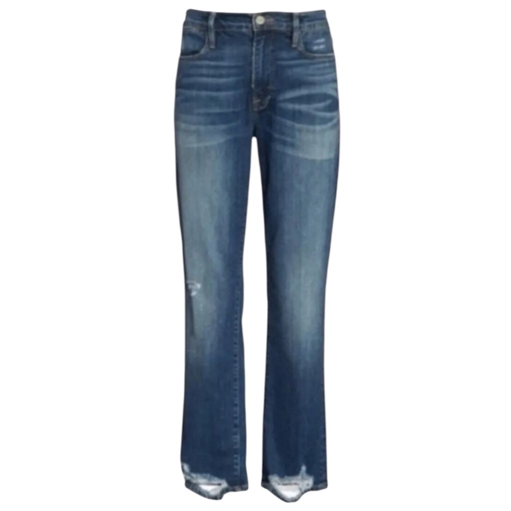 Frame Denim Le High Straight Leg Distressed Jeans Randolph Wash Size 28